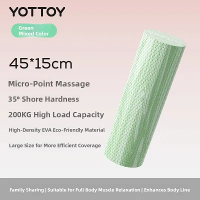 YOTTOY | Fitness and Yoga Beginners Massaging Solid Foam Roller with Dots