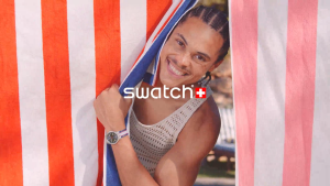 Swatch Beside The Sea (SS07S148) Blue 42mm Textile Watch