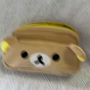 Sanrio | SKawaii Rilakkuma Hoạt Hình Gấu Đựng Bút Chì Cho Trẻ Em Bé Gái Dễ Thương Vải Túi Đựng Bút Dụng Trường Văn Phòng Phẩm Túi Đựng Bút Quà Tặng