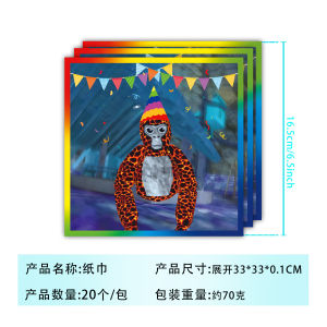Bộ Đồ Dùng Tiệc Sinh Nhật Trò Chơi Điện Tử Gorilla Tag 96 Món Gồm Khăn Trải Bàn Đĩa Cốc - Đồ Trang Trí Theo Chủ Đề Trò Chơi Điện Tử