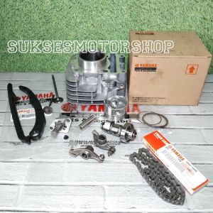 Paketan komplit block seher yamaha vega zr jupiter z new robot vega rr 5D9 blok assy ring piston noken as payung klep pelatuk piano klep rantai keteng tonjokan lidah karet tensioner dan seal