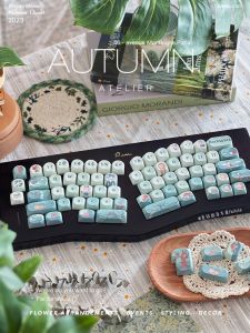 Original MoCoo Green Valley Fairy Keycaps Five-Sided Heat Sublimation MOA High SO Magnetic Axis PBT Material Computer Hardware