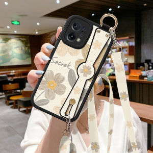 Oppo Findx5 X New Findx3 K11 K10pro K9 Ace3 Protective Phone Case Womens Style Crossbody Lanyard Painting Flower Design Anti-fall