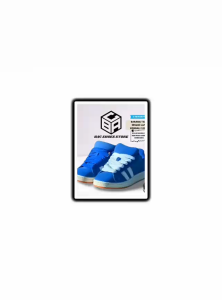 Sepatu snekers campus pria dan wanita terbaru dengan bahan suede yang tebal warna biru Casual