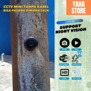Mini Camera CCTV A9 Wireless Wifi FullHD 1080P Micro v380 Outdoor Wide Angle Support HP - Yaha Store