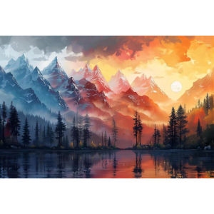 BILIBILI | 500/1000/1200/2000PCS paper Jigsaw Puzzle of Adult Forest of Ice and Fire Landscape Puzzle Game Family Fun Floor Toy Gift