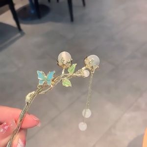 ร้านไทย ปิ่นปักผมผีเสื้อตุ้งติ้ง มุก ปิ่นปักผมตุ้งติ้งบอลคริสตัล รูปแบบที่ดีที่สุด