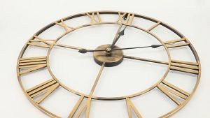 Clock Hanging Decorative Simple Generous Vintage Creative Bedroom Wrought Iron Wall Clock Bedroom Wrought Iron Wall Bookcase Living Room Decorative Clock