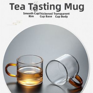 Heat Resistant Thickened Small Handled Glass Teacup