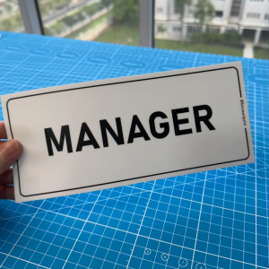 Manager. Pengurus. Premium Sticker Sign Notice Signage Label. Waterproof Heavy Duty.