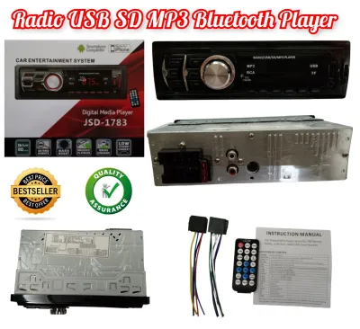 Radio/USB/SD/MP3/Bluetooth FM/AM player proton perodua wira saga persona waja kancil Viva axia Alza Myvi iswara KEMBARA kenari kelisa Putra Toyota Honda Bluetooth function Media Player Built in EQ
