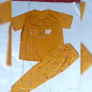 Stelan Baju Tidur Dewasa Lengan Peddek Celana Panjang