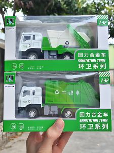 Xe Vệ Sinh Hợp Kim Mô Hình Xe Vệ Sinh Thành Phố Xe Thu Gom Rác Xe Mô Phỏng Xe Nhỏ Cho Bé Trai Xe Tải Xe Đồ Chơi