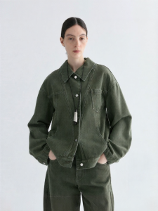 INSIS FEMME | Cotton Retro Red Trimmed Denim Jacket