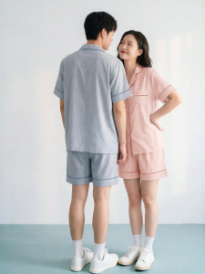 Semir | Couples Sleepwear Set Short Sleeve Shirt Shorts Outdoor Wearable