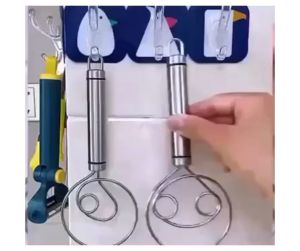 Stainless Steel Whisk Flour Coil Stirrer Egg-Beater Stick Kitchen Baking Tool Cutlery Set Dish washable