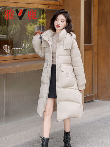Womens Thickened down Jacket Duck Duck Flagship Store Winter 2025 Warm Loose Waist-Cinching Mid-Length Coat Korean Style