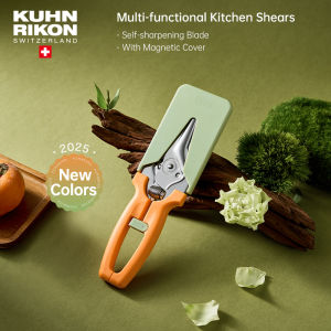 KUHN RIKON Colorful Kitchen Shears Stainless Steel Multi-functional Kitchen Shears with Cover Cut Roast Meat Chicken Holiday Gift