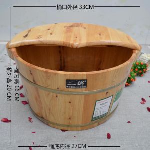 Real Cedar Wood Foot Bath Tub Leg over Foot Soaking Bucket Wooden Massage Bucket Home Use Foot Soak Bucket Handmade Foot Wash Basin