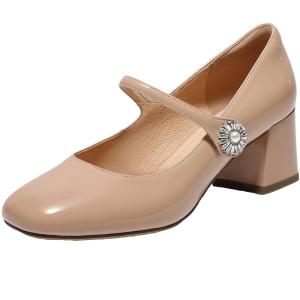 Belle | Cherry Vintage Chunky Heel Wedding Mary Jane Shoes for Women