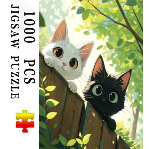 BILIBILI | 500/1000/1200/2000PCS Jigsaw Puzzle Cute Cat And Pig Cartoon Animal Art For Adults Great Weekend Relaxation And Family Fun