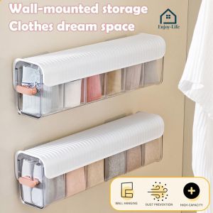 Wall Mounted Storage Box Underwear Panties Socks Closet Bedroom Storage Box Kitchen seasoning box