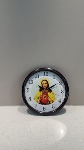 2A Wall Clock Religious Catholic Big Numbers Jesus Mary 10\" for Home & Living Room Decor (AP4034N)