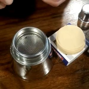 TP98.Lucky กระดาษกรองกาแฟ ที่กรองกาแฟ  แบบกลม  แบบหนา วัสดุธรรมชาติ กระดาษดริป