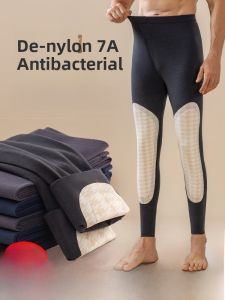 Mens Thermal Trousers Thickened Woolen Dervo Autumn Pants Inner Wear High Waist Long Pants Double Layered Warmth Protection