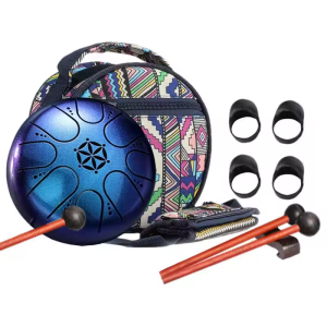 5.5 inch 8 notes  key C5 Ethereal drums/tambourines beginner Gifts for children (with Drum Pack and Drumsticks)