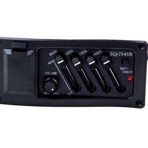 IRIN | 4 Band Acoustic Electric Guitar Pickup String Instrument Accessories EQ Equalizer Preamp With Volume Treble Middle Bass Control