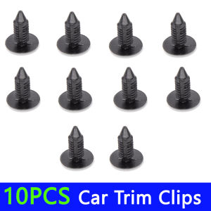 RYSJM | 10Pcs Black Plastic Rivets Clips 7.8mm Hole Car Auto Fasteners Fender Bumper Shield Retainer Universal For Ford Cars Trucks