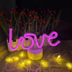other | 2025 Love Style Neon Light Sign with Holder Base Battery or USB Powered LED Neon Lights Palm Tree Design for Home Decor