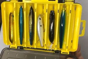 SUKE Fishing Lure Box Double Sided Tackle Storage Trays Fishing Tackle Storage Waterproof Visible Plastic Box