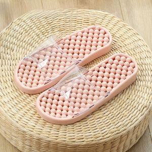 BESITO Massage Plastic Home Slippers Womens Summer Indoor Sandals Anti-Slip Hollow out Bathroom Slippers Couples Slip-On Shoes