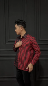 Baju Batik Pria Kemeja Batik Pria Pekalongan Murah Motif Songket Lengan Panjang Modern Adem Seragam Pesta Kerja Kantor Dinas