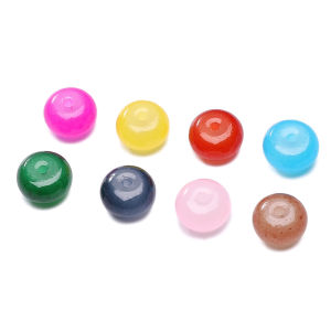 25/50Pcs 8x5mm Colorful Glass Abacus Beads Loose Spacer Beads Charm for Necklace Bracelet Earring DIY Jewelry Making Accessories