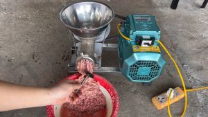 Máy đùn thịt 2HP 1.5HP Cối đùn thịt 12 chân INOX đầy đủ mô tơ 1.1kw Hoàng Anh Cối xay xươngxay cổ gà xay cua