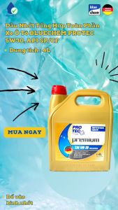 Dầu Nhớt Tổng Hợp Toàn Phần Xe Ô Tô BLUECHEM PROTEC 5W30 API SP/CF– 5W30 PREMIUM FULLY SYNTHETIC PROTEC - 4 Lít