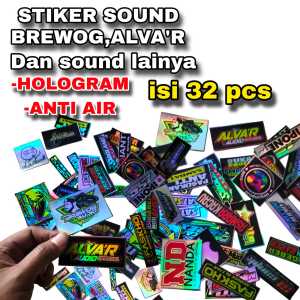 STIKER SOUND MINIATUR ISI 32 PCS BAHAN HOLOGRAM