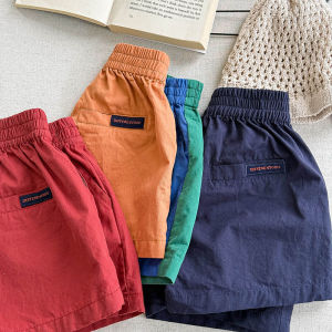 2026 New Summer Kids Shorts 1-6T Cute Loose Korean Children Half Pants Embroidered Letters Girls Quick Drying Shorts