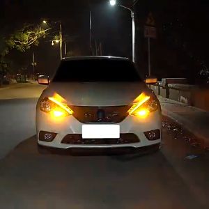 2PCS Flexible Car Led Light Strip Dual Color Motorcycle Auto Headlight Lamp Drl Daytime Running Light