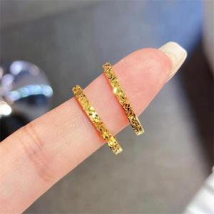 Nhẫn Sao Thiết Kế Băng Giá Sang Trọng Thép Titanium Phủ Vàng 18K