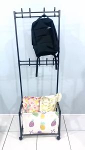 SHENAR - JUPITER RACK Gantungan Tas Berdiri Keranjang Baju Kotor Stand Hanger Laundry Stainless