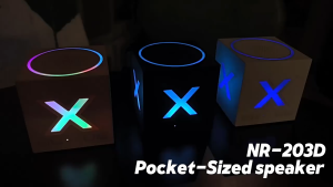 RGB Cube Bluetooth Speaker Portable Gaming Ambient Light Wireless Speaker Support TF Card AUX Handsfree Call