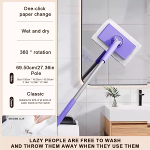 Greensindoor Flat Mop 360° Rotation Mop Face Towel Nop Paper Towel Self-priming Wall Mop Dry Mop Floor Mop