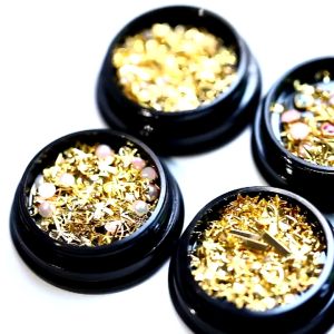 Aksesoris Nail Charm Rhinestone Frame Nail Art Metal Bentuk Geometri Hollow Dekorasi Accessories Nail Decor