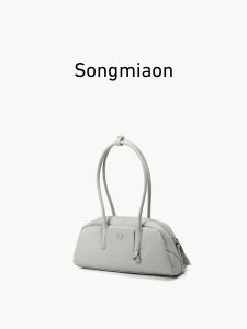 Songmiaon Bowling Pillow Bag Underarm Single Shoulder Bag Breadstick Bag Casual Simple Style Womens Bag Stainless Steel Zipper