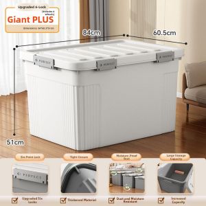 SIVASS | Large Capacity Plastic Storage Box Extra Large