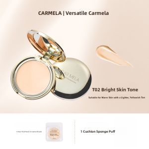 CARMELA Velvet Foundation Cream Perfect Coverage Moisturizing Long-lasting Dry Skin Friendly Air Cushion Flagship Store
